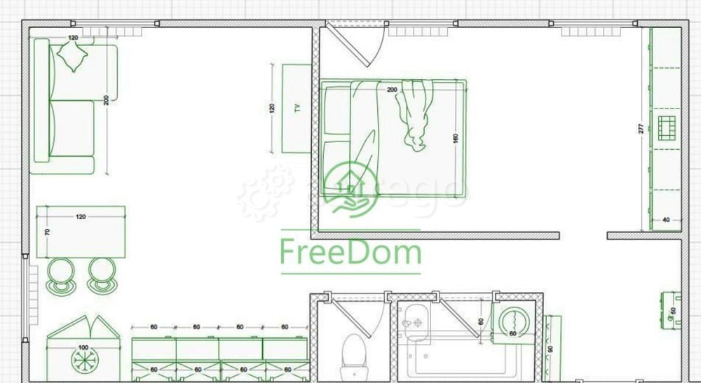 2-комн. квартира, 54.3 м2, 3/3 эт. Разумное - изображение 4