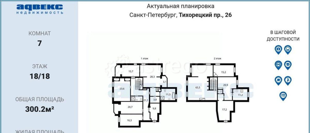 6-комн. квартира, 300.2 м2, 18/18 эт. Санкт-Петербург - изображение 7