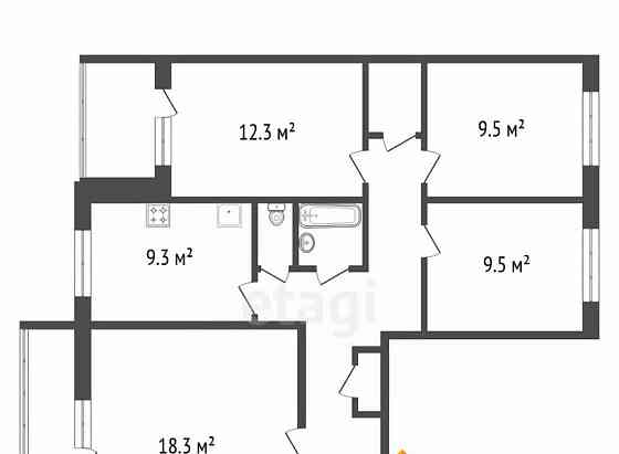 4-комн. квартира, 76.5 м2, 5/9 эт. Красноярск