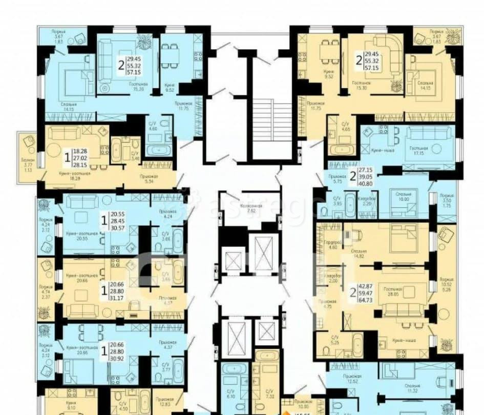 Студия, 30.9 м2, 7/25 эт. Красноярск - изображение 7