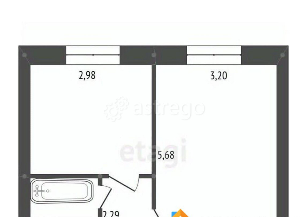 1-комн. квартира, 32 м2, 2/3 эт. Белогорск - изображение 3