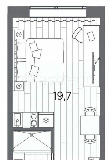 1-комн. апарт-ы, 23.5 м2, 3/13 эт. Санкт-Петербург - изображение 1
