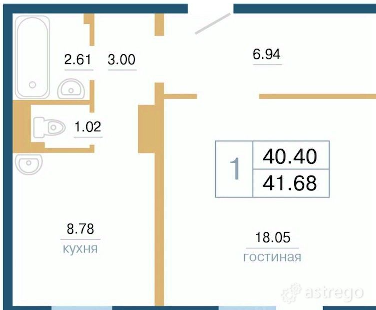 Продам 1-комн. квартиру,  41 м2,  16/17 этаж Красноярск - изображение 2