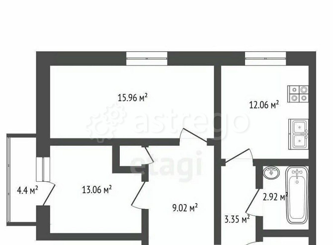 2-комн. квартира, 57.9 м2, 8/9 эт. Стерлитамак - изображение 2