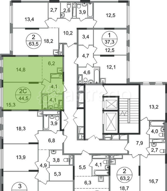2-комн. квартира, 44 м2, 9/17 эт. Москва - изображение 5