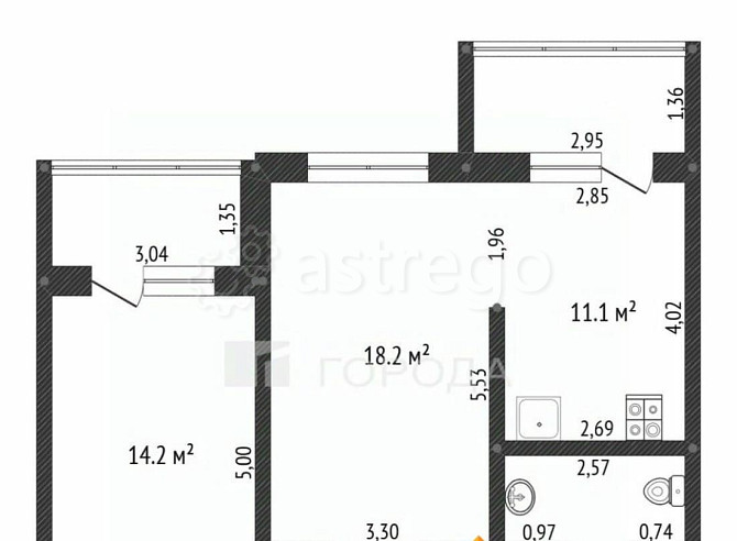 Комната, 12.8 м2, 8/9 эт. Барнаул - изображение 2