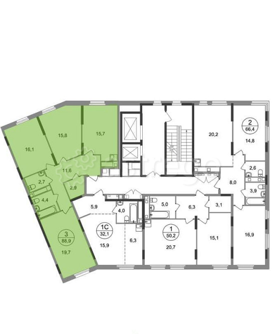 3-комн. квартира, 88 м2, 15/17 эт. Москва - изображение 4
