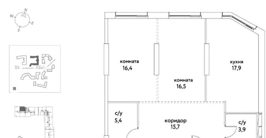 Продам 2-комн. Квартиру, 75.8 м2, 4/22 этаж Москва - изображение 1