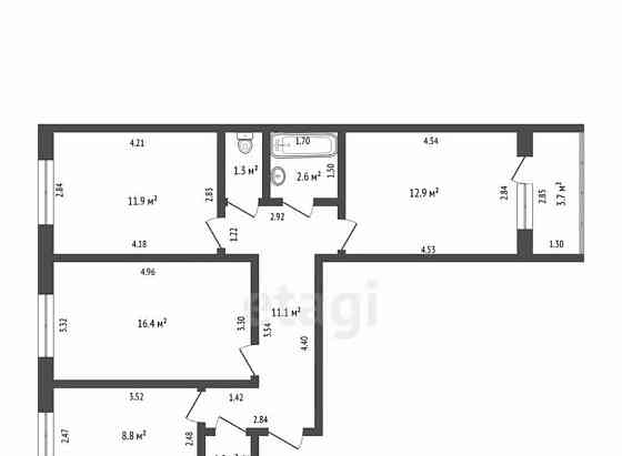 3-комн. квартира, 66.8 м2, 5/9 эт. Стерлитамак