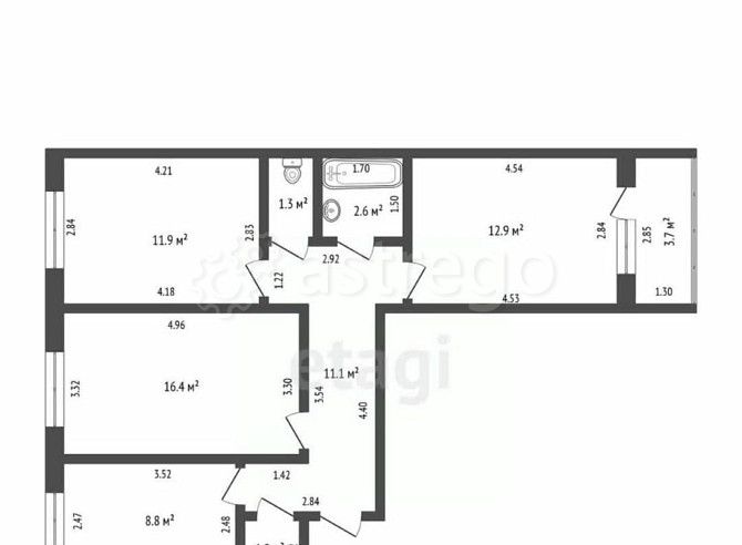 3-комн. квартира, 66.8 м2, 5/9 эт. Стерлитамак - изображение 6