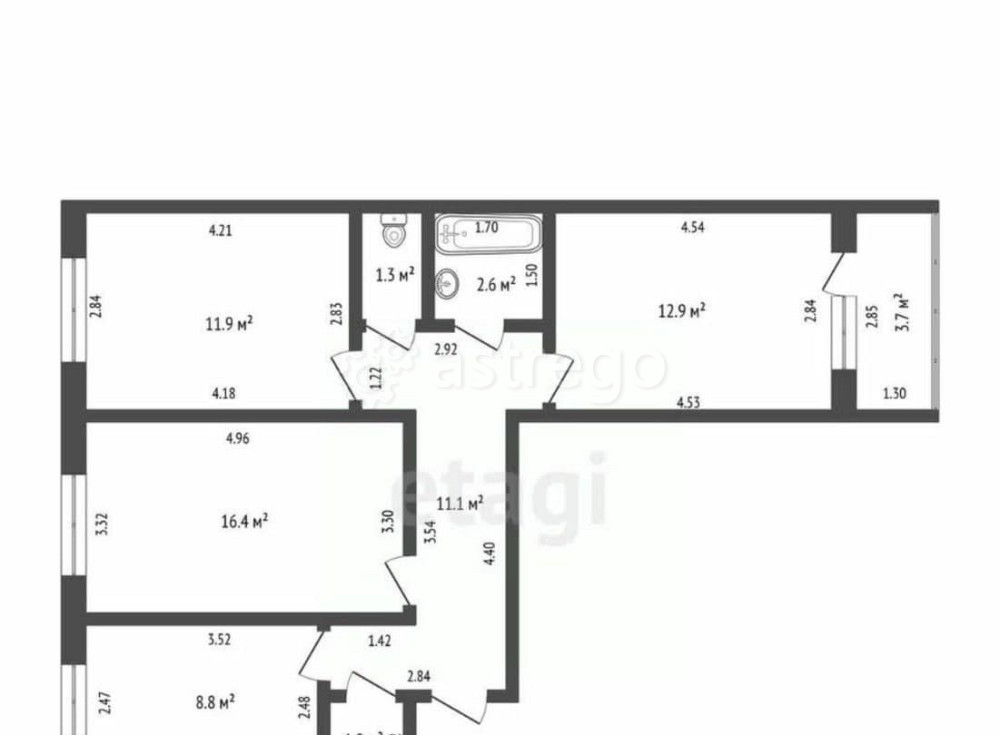 3-комн. квартира, 66.8 м2, 5/9 эт. Стерлитамак - изображение 6