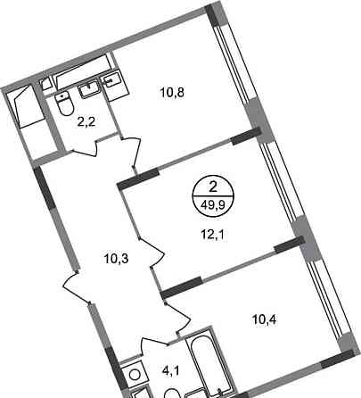 2-комн. квартира, 49 м2, 4/17 эт. Москва