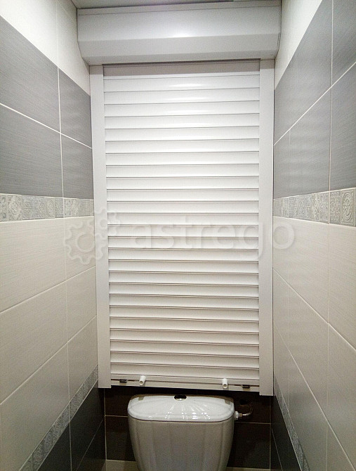 Рольставни сантехнические 600х2100 мм, с ручным управлением, цвет белый Чебоксары - изображение 1