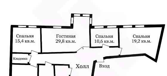 4-комн. квартира, 127 м2, 3/4 эт. Москва