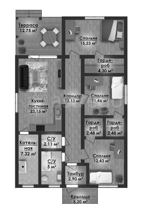 Коттедж, 117 м2, 1 эт. Москва - изображение 1