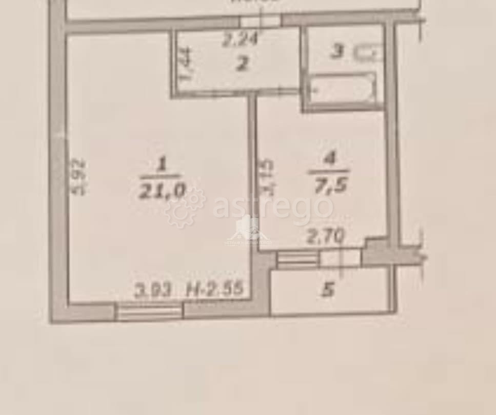 1-комн. квартира, 36 м2, 4/5 эт. Разумное - изображение 4