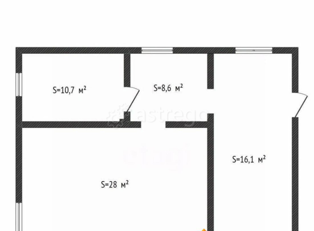 Дом, 63.2 м2, 6 соток, 1 эт. Бийск - изображение 1