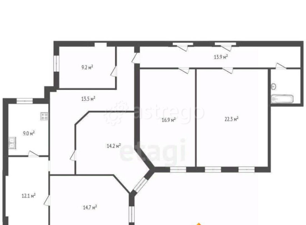 5-комн. квартира, 130.6 м2, 2/5 эт. Санкт-Петербург - изображение 6