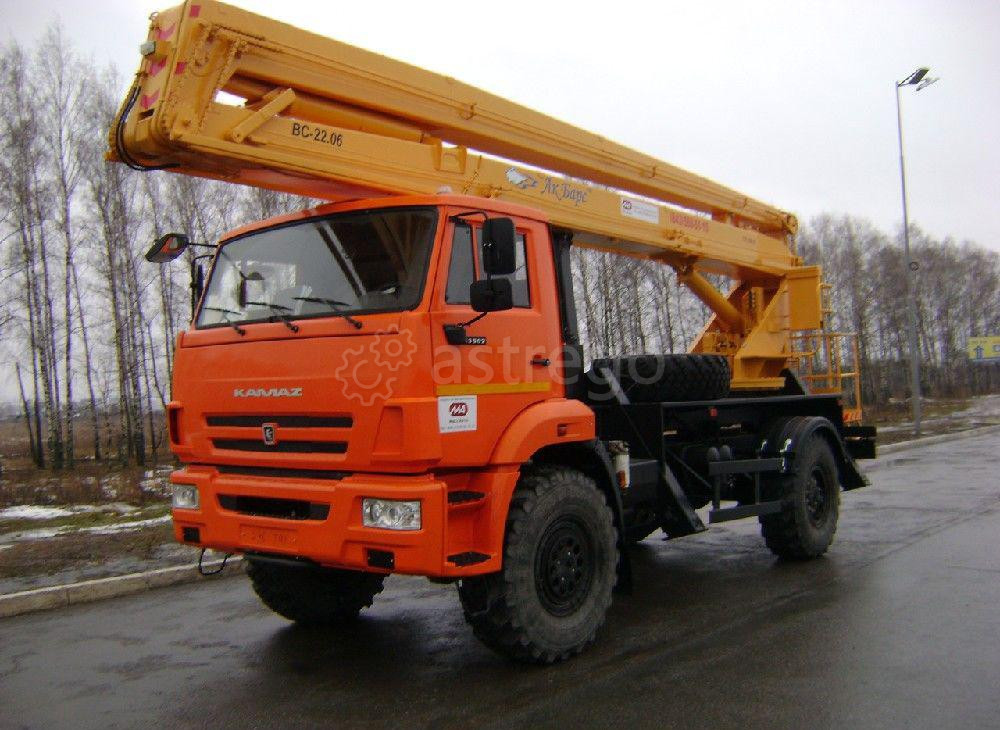 Автовышка ВС-22.06 с ЭИ трехколенный на шасси КАМАЗ 43502 Самара - изображение 1