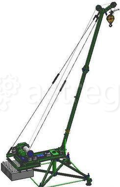 Кран "Пионер" стреловой, поворот электрический, г/п 1000кг, в/п 50м Уфа - изображение 1