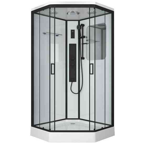 Душевая кабина NG- 6901-01GD BLACK 900х900х2200 низкий поддон16см стекло ТОНИРОВАННОЕ 4 места Niagar Москва