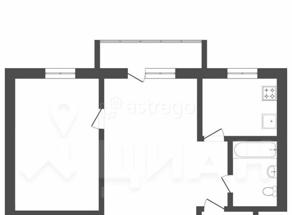 2-комн. квартира, 43 м2, 9/9 эт. Архангельск - изображение 7
