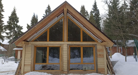 Окно деревянное под косые проемы 1200х1200х600 мм Москва