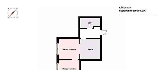2-комн. квартира, 58 м2, 5/14 эт. Москва