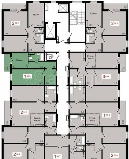 1-комн. квартира, 41.8 м2, 3/17 эт. Красноярск - изображение 8