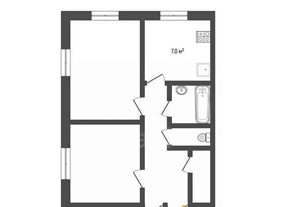3-комн. квартира, 77.1 м2, 1/3 эт. Котлас