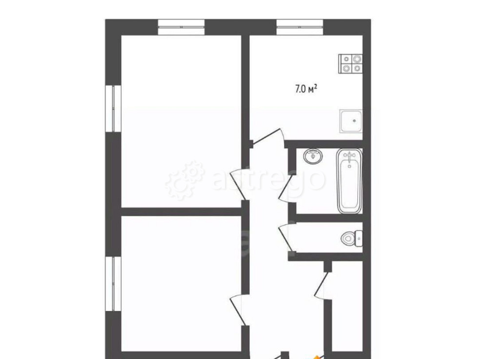 3-комн. квартира, 77.1 м2, 1/3 эт. Котлас - изображение 3