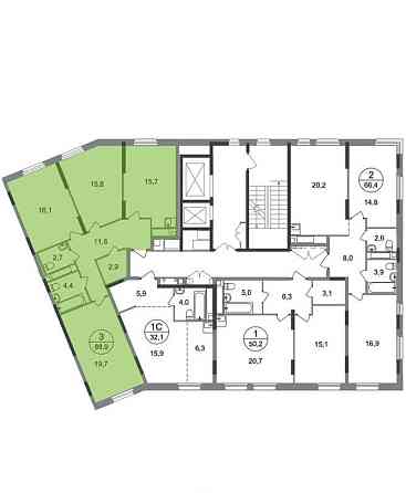 3-комн. квартира, 88 м2, 17/17 эт. Москва