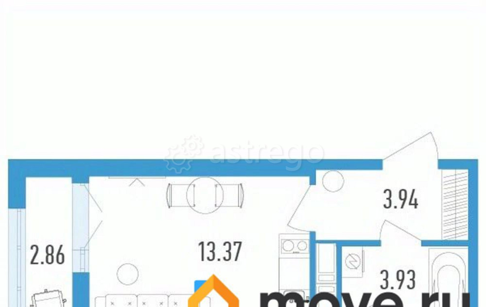 Студия, 22.1 м2, 7/12 эт. Санкт-Петербург - изображение 1