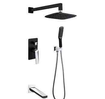 Душевой комплект BOHEME Venturo 374-B-2 Black/Chrome Новосибирск