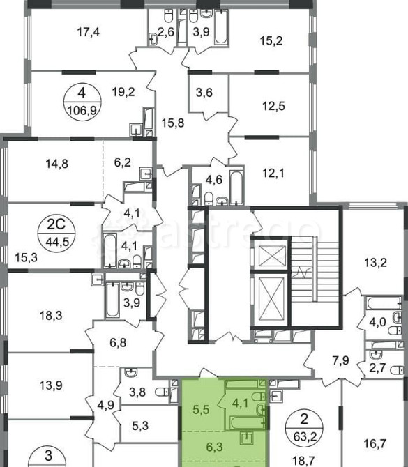Студия, 26 м2, 15/17 эт. Москва - изображение 5