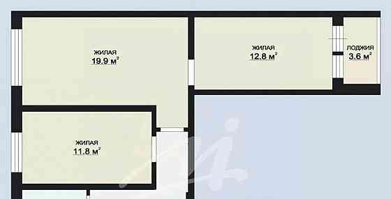 3-комн. квартира, 59.3 м2, 2/9 эт. Москва