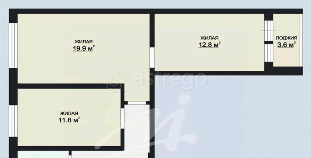 3-комн. квартира, 59.3 м2, 2/9 эт. Москва - изображение 3