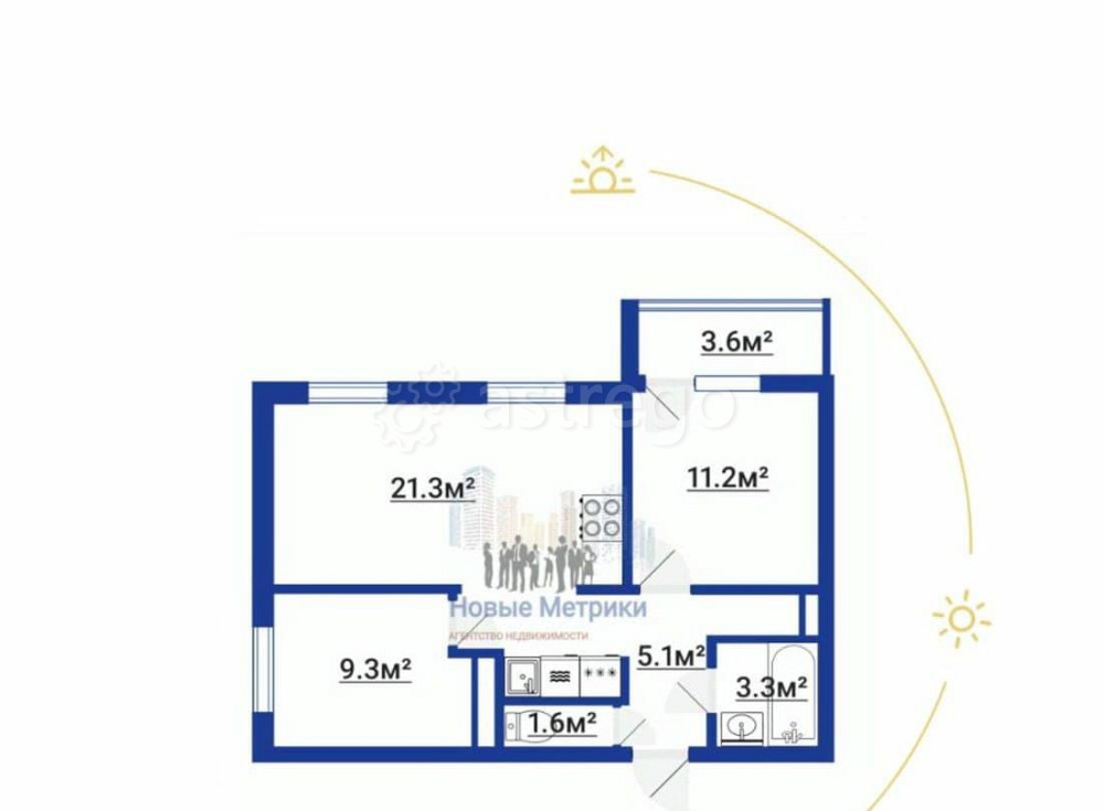 3-комн. квартира, 51.8 м2, 3/27 эт. Санкт-Петербург - изображение 7