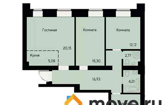 4-комн. квартира, 91.4 м2, 5/8 эт. Красноярск