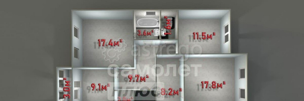 4-комн. квартира, 93.6 м2, 6/17 эт. Подольск - изображение 4