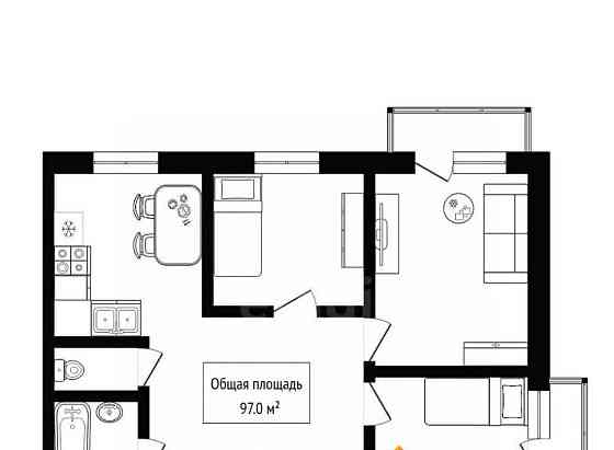 3-комн. квартира, 97.7 м2, 3/5 эт. Горно-Алтайск