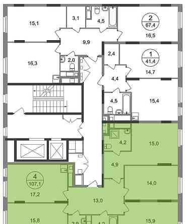 4-комн. квартира, 107 м2, 17/17 эт. Москва