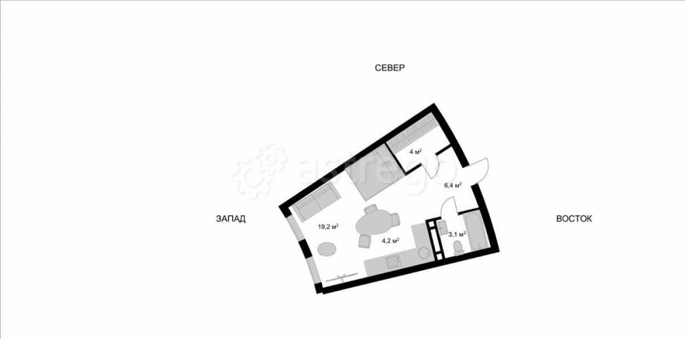 Студия, 36.9 м2, 16/17 эт. Мытищи - изображение 1