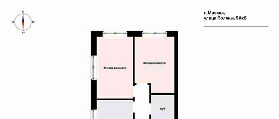 2-комн. квартира, 52.8 м2, 31/33 эт. Москва