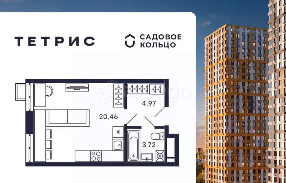 Студия, 29.15 м2, 28/28 эт. Красногорск - изображение 2