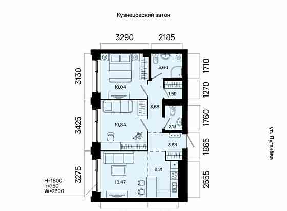 3-комн. квартира, 52.3 м2, 4/31 эт. Уфа
