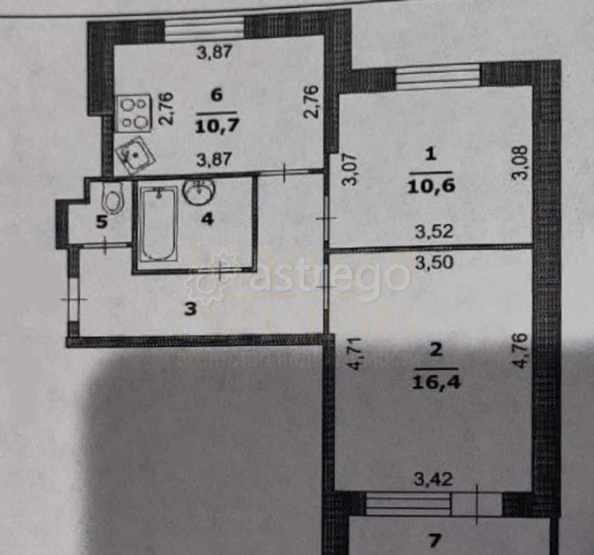 2-комн. квартира, 55.1 м2, 4/5 эт. Белгород - изображение 7