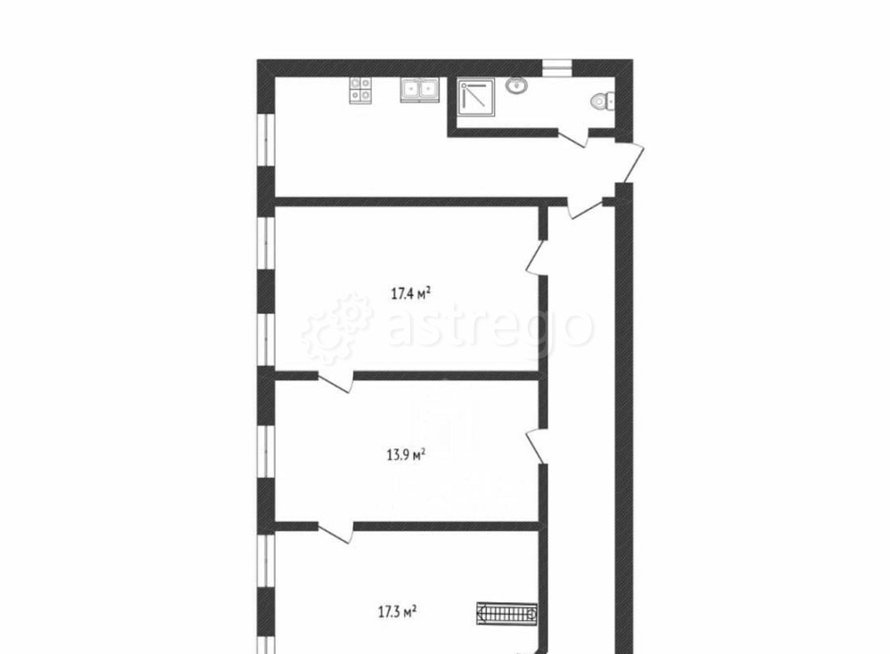 4-комн. квартира, 87.7 м2, 3/5 эт. Санкт-Петербург - изображение 3