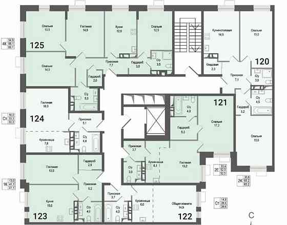 4-комн. квартира, 88.1 м2, 2/8 эт. Королев