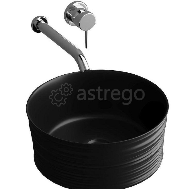 Раковина на столешницу Grossman GR 3025 BM (40,5х40,5х18) Черный матовый Красноярск - изображение 1